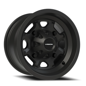 Vision Wheel 415 Matte Black 12x7 +3 4x110mm 86mm - Wheelwiz