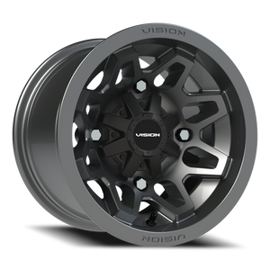 Vision Wheel 416 Gunmetal 12x8 -10 4x156mm 131.1mm - Wheelwiz
