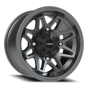 Vision Wheel 416 Gunmetal 14x7 +3 4x136mm 110.5mm - Wheelwiz