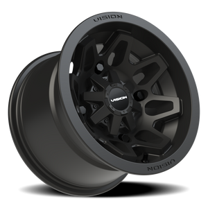 Vision Wheel 416 Matte Black 12x8 -10 4x136mm 110.5mm - Wheelwiz