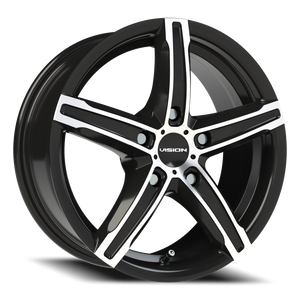 Vision Wheel 469 Gloss Black Machined Face 15x6.5 +38 5x100mm 73.1mm - Wheelwiz
