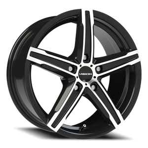 Vision Wheel 469 Gloss Black Machined Face 16x7 +38 5x114.3mm 73.1mm - Wheelwiz