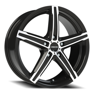 Vision Wheel 469 Gloss Black Machined Face 17x7 +38 5x115mm 73.1mm - Wheelwiz