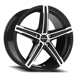 Vision Wheel 469 Gloss Black Machined Face 17x8 +38 5x115mm 73.1mm - Wheelwiz