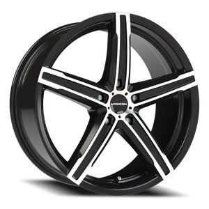 Vision Wheel 469 Gloss Black Machined Face 18x8 +38 5x114.3mm 73.1mm - Wheelwiz