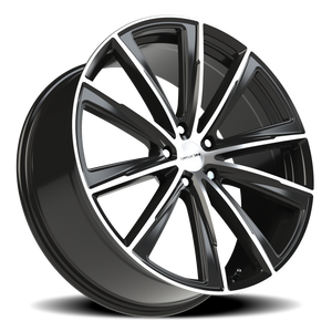 Vision Wheel 471V Gloss Black Machined Face 22x9 +20 5x115mm 73.1mm - Wheelwiz