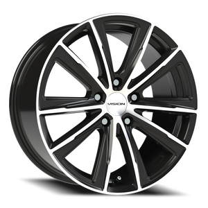 Vision Wheel 471V Gloss Black Machined Face 18x8.5 +20 5x120mm 74.1mm - Wheelwiz