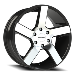 Vision Wheel 472V Gloss Black Machined Face 20x9 +30 6x132mm 74.5mm - Wheelwiz