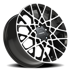 Vision Wheel 474 Gloss Black Machined Face 18x8 +38 5x120mm 73.1mm - Wheelwiz
