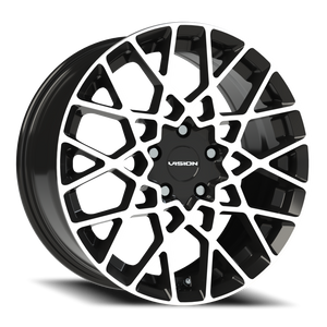 Vision Wheel 474 Gloss Black Machined Face 18x8 +38 5x114.3mm 73.1mm - Wheelwiz
