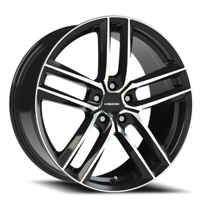 Vision Wheel 475V Gloss Black Machined Face 19x8.5 +35 5x120mm 74.1mm - Wheelwiz