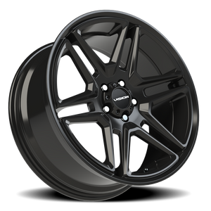 Vision Wheel 476 Gloss Black 20x9 +15 5x115mm 74.1mm - Wheelwiz