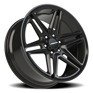 Vision Wheel 476 Gloss Black 22x9.5 +30 6x139.7mm 78.1mm - Wheelwiz
