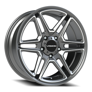 Vision Wheel 476 Gunmetal Machined Face 20x9 +15 5x139.7mm 77.8mm - Wheelwiz
