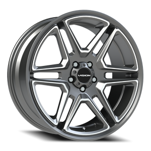 Vision Wheel 476 Gunmetal Machined Face 20x9 +15 5x115mm 74.1mm - Wheelwiz