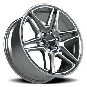 Vision Wheel 476 Gunmetal Machined Face 20x9 +30 6x139.7mm 78.1mm - Wheelwiz