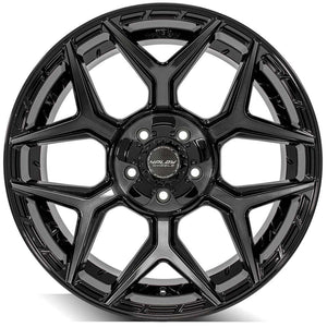 4Play Gen3 4P06 Gloss Black w/ Brushed Face & Tinted Clear 20x10.0 -18 5x127|5x139.7mm 87.1mm - Wheelwiz