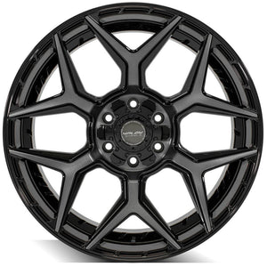 4Play Gen3 4P06 Gloss Black w/ Brushed Face & Tinted Clear 22x9.0 +12 6x139.7|6x135mm 106.1mm - Wheelwiz