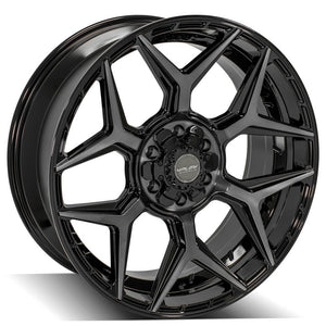 4Play Gen3 4P06 Gloss Black w/ Brushed Face & Tinted Clear 22x9.0 +12 6x139.7|6x135mm 106.1mm - Wheelwiz