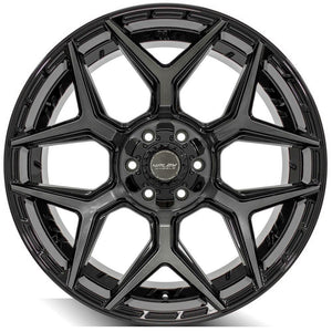 4Play Gen3 4P06 Gloss Black w/ Brushed Face & Tinted Clear 22x10.0 -18 6x139.7|6x135mm 106.1mm - Wheelwiz