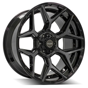 4Play Gen3 4P06 Gloss Black w/ Brushed Face & Tinted Clear 22x10.0 -18 6x139.7|6x135mm 106.1mm - Wheelwiz