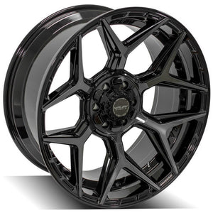 4Play Gen3 4P06 Gloss Black w/ Brushed Face & Tinted Clear 22x10.0 -18 6x139.7|6x135mm 106.1mm - Wheelwiz