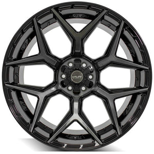 4Play Gen3 4P06 Gloss Black w/ Brushed Face & Tinted Clear 24x12.0 -44 6x139.7|6x135mm 106.1mm - Wheelwiz