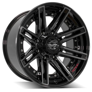 4Play Gen2 4P08 Gloss Black w/ Brushed Face & Tinted Clear 20x10.0 -24 8x170mm 124.9mm - Wheelwiz