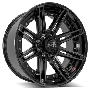 4Play Gen2 4P08 Gloss Black w/ Brushed Face & Tinted Clear 22x10.0 -24 8x170mm 124.9mm - Wheelwiz