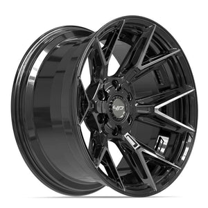 4Play 4P40 Gloss Black Brushed with Tinted Clear 20x10 -18 6x135|6x139.7mm 106.1mm - Wheelwiz