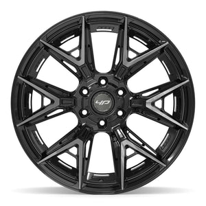 4Play 4P40 Gloss Black Brushed with Tinted Clear 22x10 -18 6x135|6x139.7mm 106.1mm - Wheelwiz
