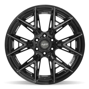 4Play 4P40 Gloss Black Brushed with Tinted Clear 22x12 -44 6x135|6x139.7mm 106.1mm - Wheelwiz