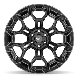 4Play 4P43 Gloss Black Brushed with Tinted Clear 22x12 -44 6x135|6x139.7mm 106.1mm - Wheelwiz