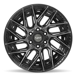 4Play 4P45 Gloss Black Brushed with Tinted Clear 20x10 -18 6x135|6x139.7mm 106.1mm - Wheelwiz