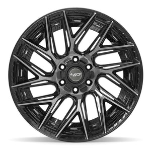 4Play 4P45 Gloss Black Brushed with Tinted Clear 22x10 -18 6x135|6x139.7mm 106.1mm - Wheelwiz