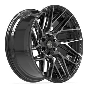 4Play 4P45 Gloss Black Brushed with Tinted Clear 22x10 -18 6x135|6x139.7mm 106.1mm - Wheelwiz