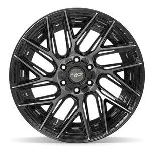 4Play 4P45 Gloss Black Brushed with Tinted Clear 22x12 -44 6x135|6x139.7mm 106.1mm - Wheelwiz