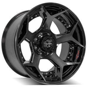 4Play Gen2 4P50 Gloss Black w/ Brushed Face & Tinted Clear 22x12.0 -44 8x165.1mm 124.9mm - Wheelwiz