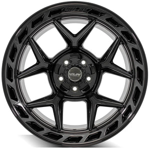 4Play Gen3 4P55 Gloss Black w/ Brushed Face & Tinted Clear 20x12.0 -44 5x127|5x139.7mm 87.1mm - Wheelwiz