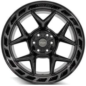 4Play Gen3 4P55 Gloss Black w/ Brushed Face & Tinted Clear 20x12.0 -44 6x139.7|6x135mm 106.1mm - Wheelwiz