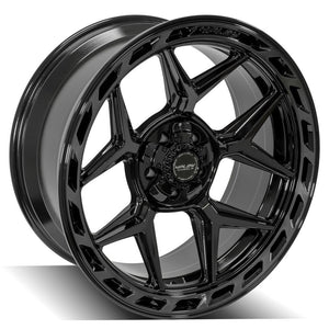 4Play Gen3 4P55 Gloss Black w/ Brushed Face & Tinted Clear 22x10.0 -18 5x127|5x139.7mm 87.1mm - Wheelwiz