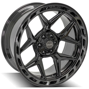 4Play Gen3 4P55 Gloss Black w/ Brushed Face & Tinted Clear 22x10.0 -18 6x139.7|6x135mm 106.1mm - Wheelwiz