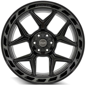 4Play Gen3 4P55 Gloss Black w/ Brushed Face & Tinted Clear 22x12.0 -44 6x139.7|6x135mm 106.1mm - Wheelwiz