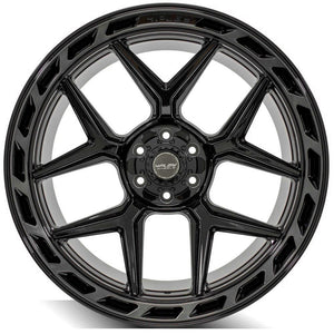 4Play Gen3 4P55 Gloss Black w/ Brushed Face & Tinted Clear 24x12.0 -44 6x139.7|6x135mm 106.1mm - Wheelwiz