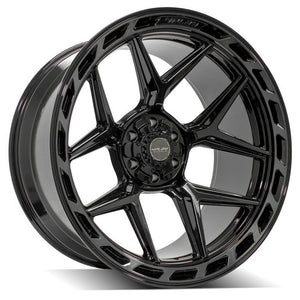 4Play Gen3 4P55 Gloss Black w/ Brushed Face & Tinted Clear 24x12.0 -44 6x139.7|6x135mm 106.1mm - Wheelwiz