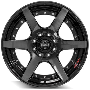 4Play Gen2 4P60 Gloss Black w/ Brushed Face & Tinted Clear 22x10.0 -24 8x165.1mm 124.9mm - Wheelwiz