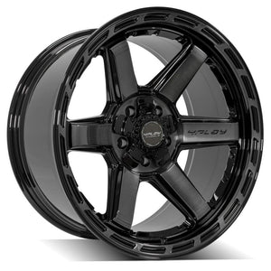 4Play Gen3 4P63 Gloss Black w/ Brushed Face & Tinted Clear 20x10.0 -18 5x127|5x139.7mm 87.1mm - Wheelwiz