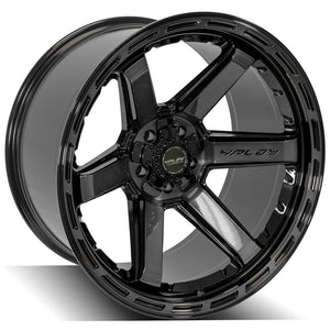 4Play Gen3 4P63 Gloss Black w/ Brushed Face & Tinted Clear 22x12.0 -44 5x127|5x139.7mm 87.1mm - Wheelwiz
