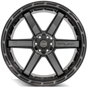 4Play Gen3 4P63 Gloss Black w/ Brushed Face & Tinted Clear 24x12.0 -44 6x139.7|6x135mm 106.1mm - Wheelwiz