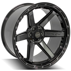 4Play Gen3 4P63 Gloss Black w/ Brushed Face & Tinted Clear 24x12.0 -44 6x139.7|6x135mm 106.1mm - Wheelwiz